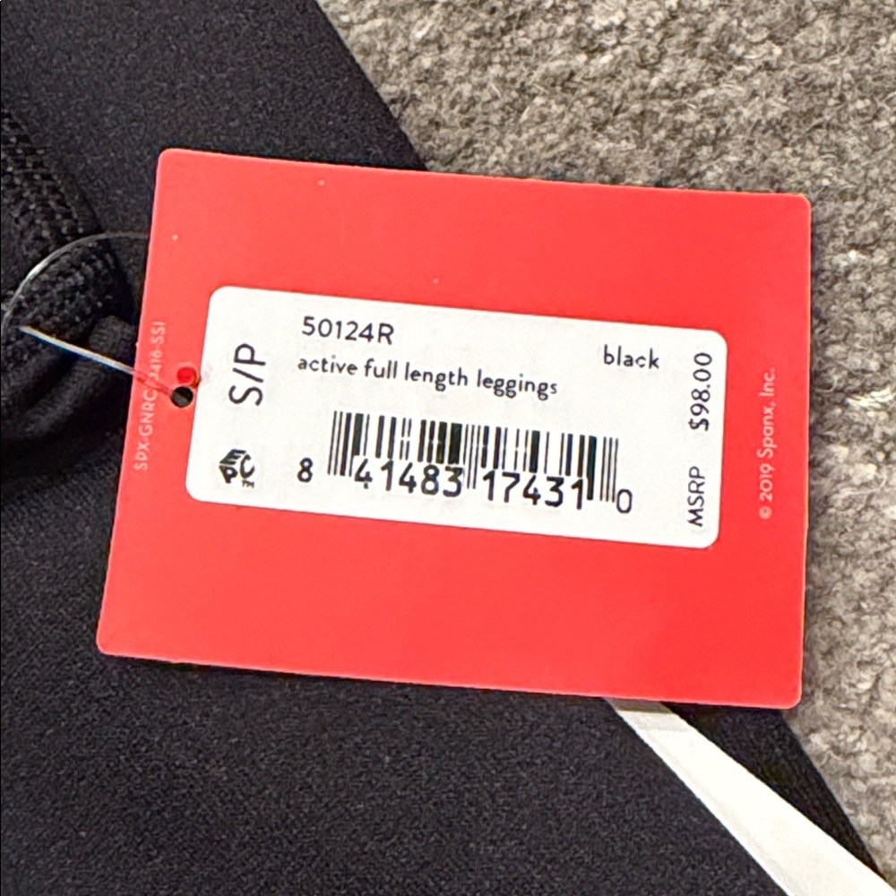 SPANX Booty Boost Active Full Length Leggings Black S NWT - Picture 12 of 13